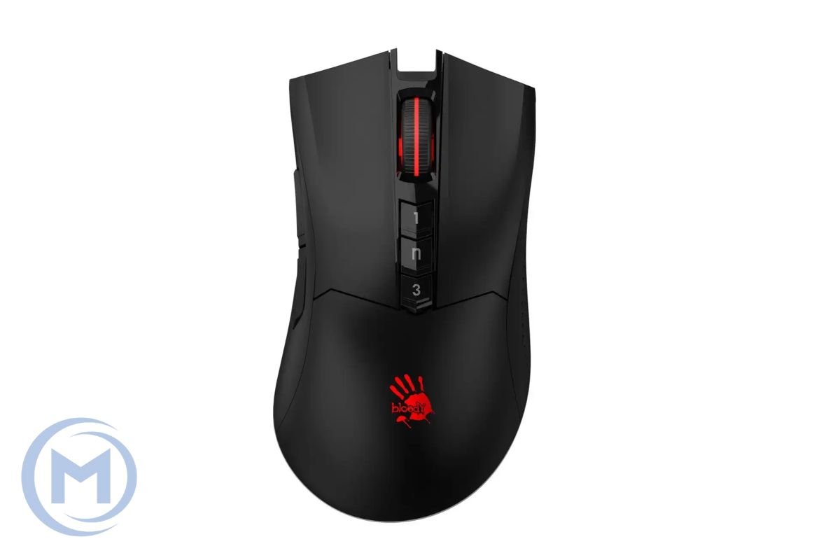 Мышь Беспроводная A4Tech Bloody R90Plus-Stone Black, Игровая, 5000 Dpi, Ускорение 35G, 8 Кнп, Usb, Черный