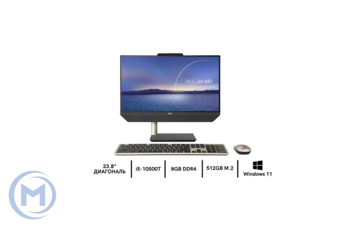             AIO 23.8" ASUS Zen A5401WRAK FHD i5-10500T DDR4 8GB SSD 512GB HDMI 5xUSB Win11H BLACK