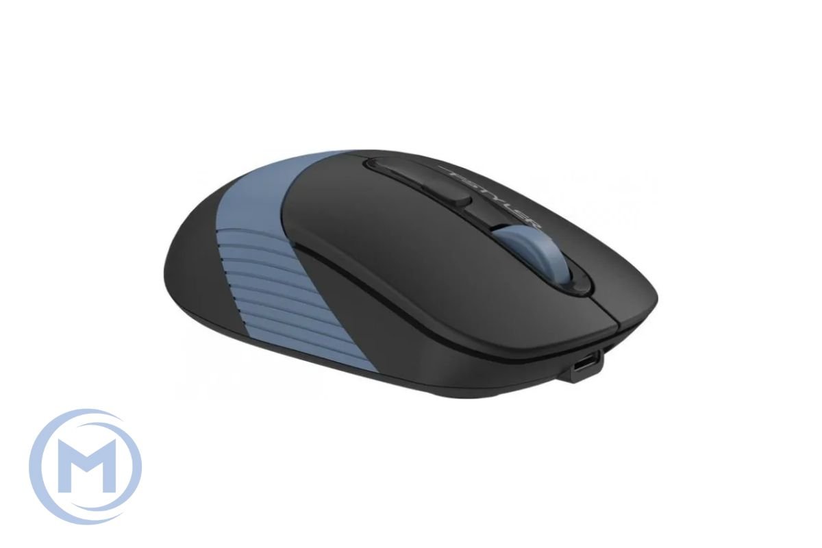 Мышь беспроводная A4tech Fstyler FB10CS Ash Blue, BT+2,4G USB, 1200-1600-2000 DPI, заряд USB-C, Ash Blue