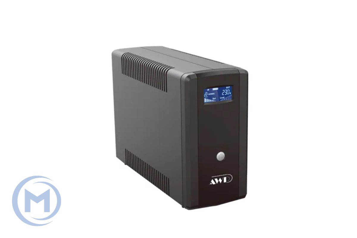 UPS AWP AID1500 LCD Screen 1500VA 162V-295V AVR 2x12V/8ah