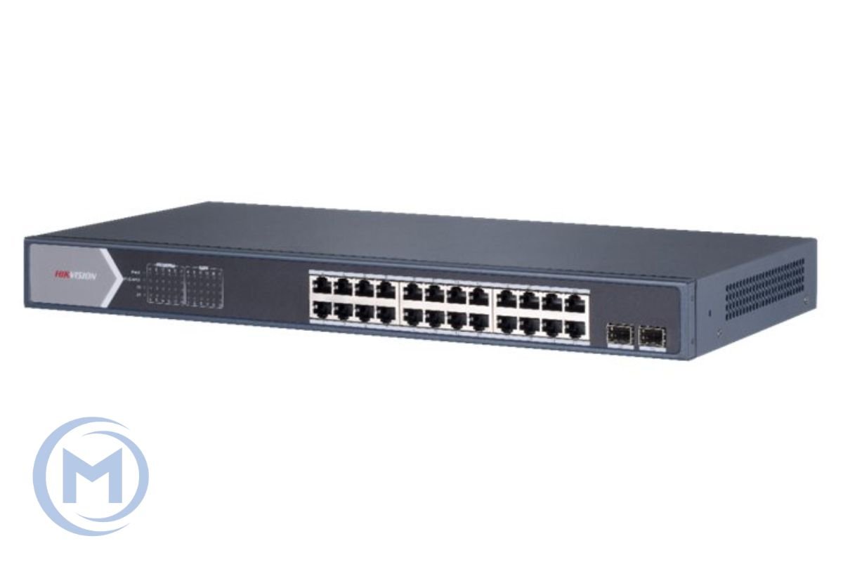 HUB Switch HIKVISION DS-3E0526P-E/M(B) 24x1000Mbps PoE,2x1000 SFP,PoE budget:225W Metal