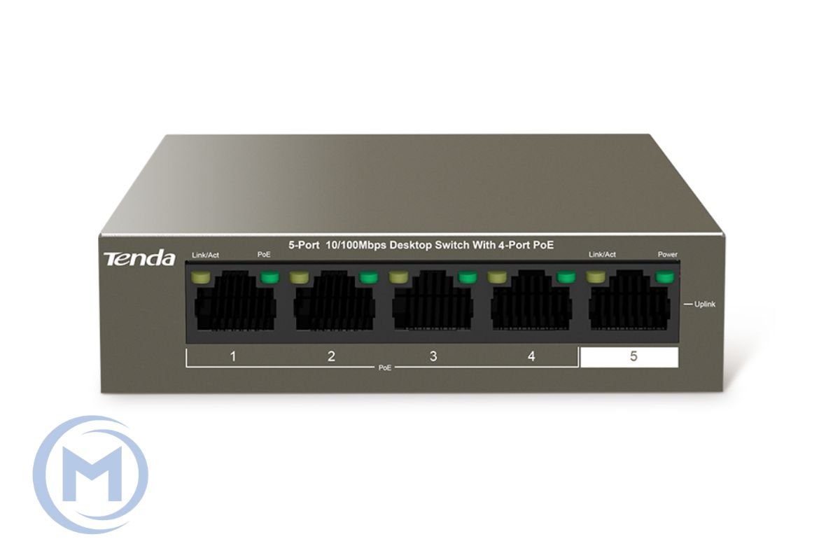 HUB Switch Tenda TEF1105P-4-63W 4-port PoE 10/100Mbps + 1 10/100Mbps Steelcase