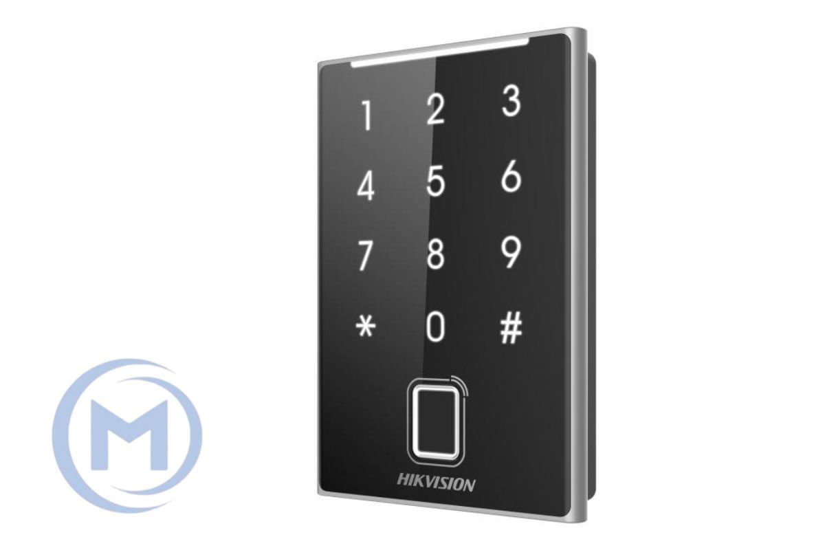 Считыватель с сенсорной клавиатурой HIKVISION DS-K1109DKFB(STD)Mifare,Bluetooth,палец,пласт,IP65