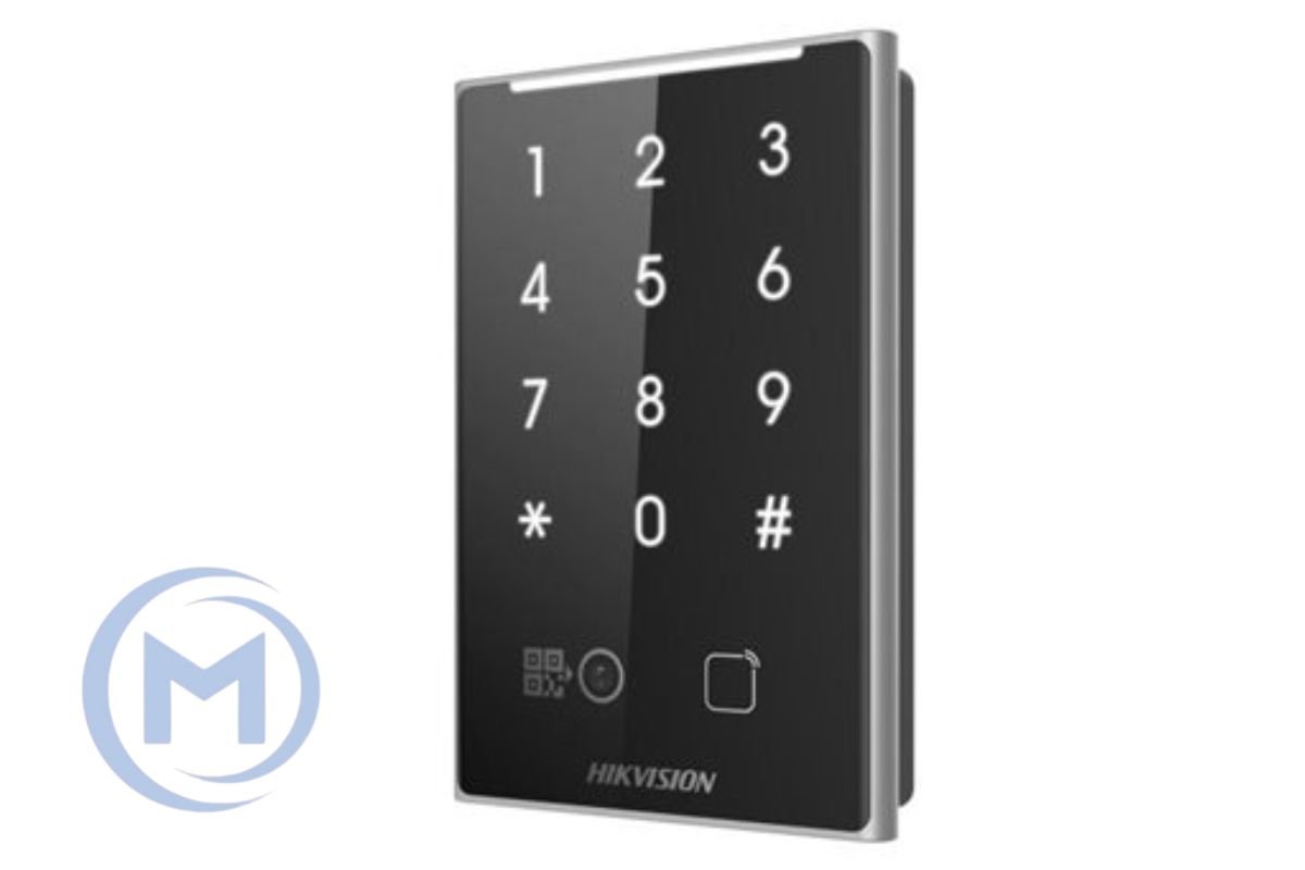 Считыватель с сенсорной клавиатурой HIKVISION DS-K1109DKB-QR(STD)Mifare,Bluetooth,QR-code,пласт,IP65