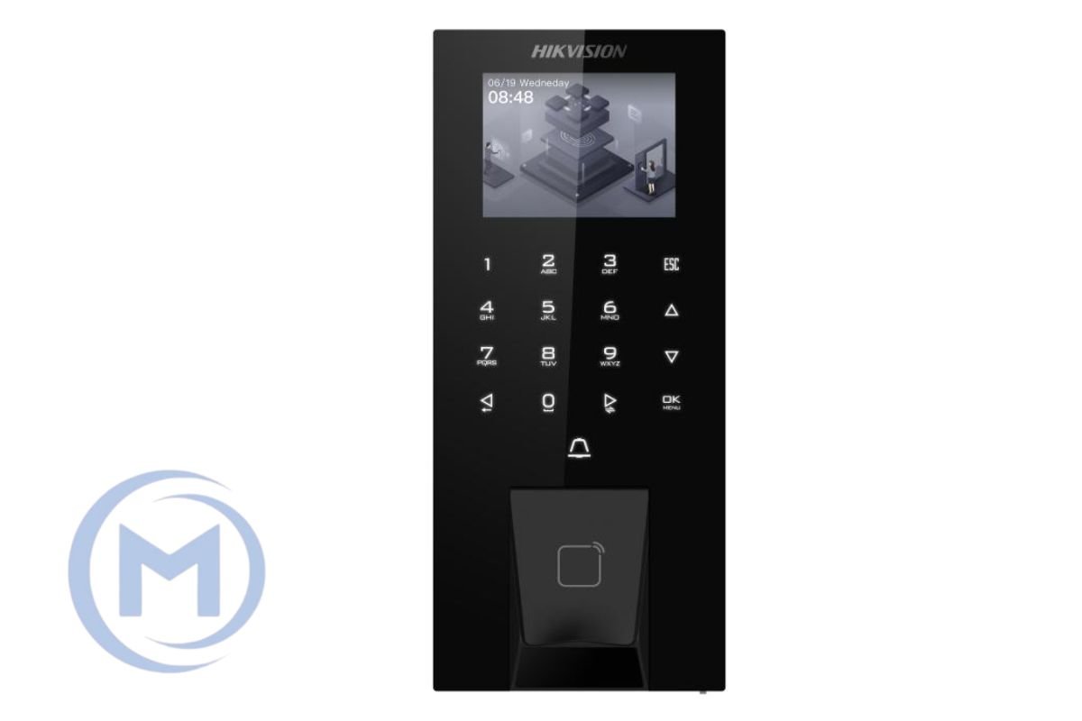 Терминал доступа HIKVISION DS-K1T807MBFWX-QRE1(O-STD) Mifare,отпечаток,пароль,bluetooth,QR,WIFI,PoE