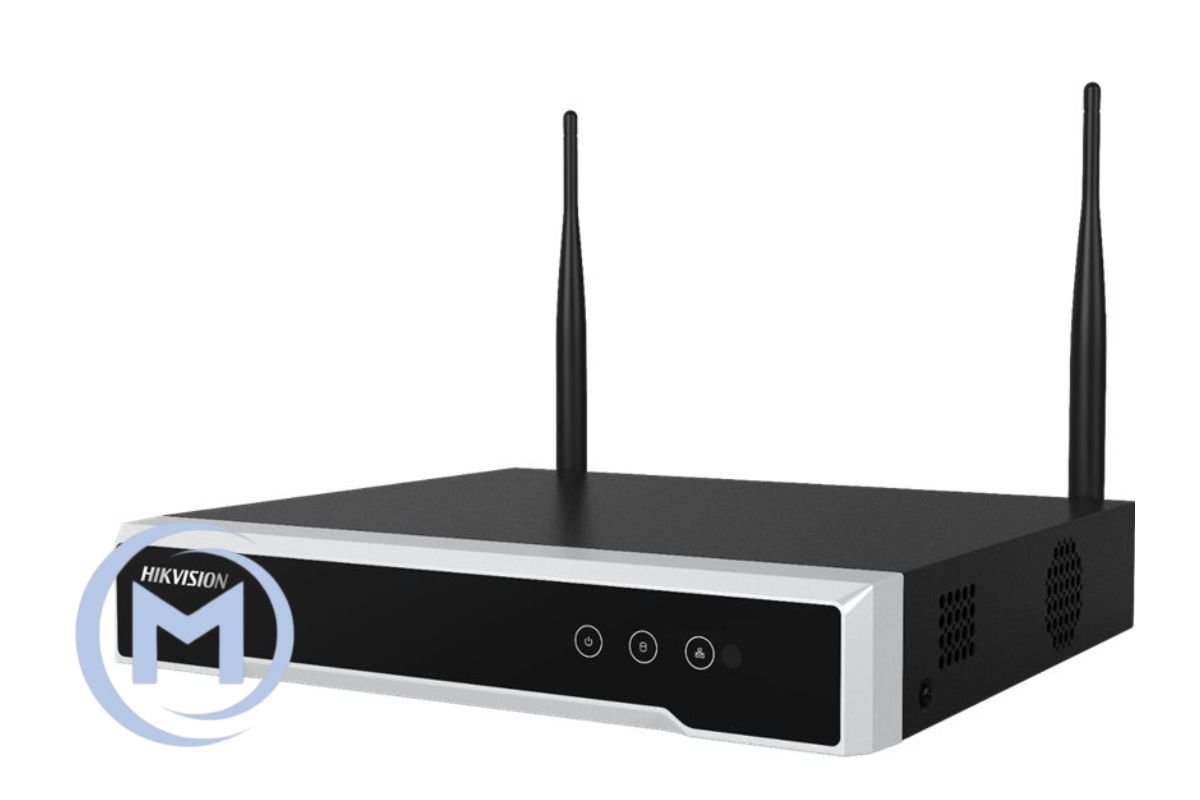 NVR HIKVISION DS-7104NI-K1/W/M(O-STD50/40 Mbps,4IP,4ch/4MP,4ch@1080P,1HDDupto6TB,H.265+,2.4GHzWiFi