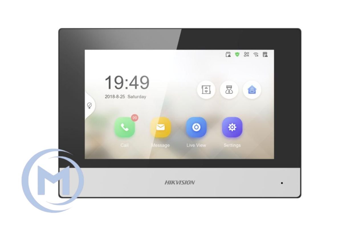 IP монитор видеодомофона HIKVISION DS-KH6320-WTE1(STD) 7" Touch-Screen,WIFI,PoE