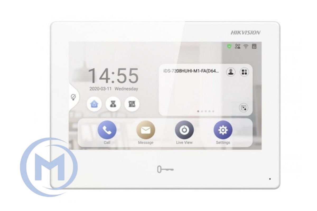 IP монитор видеодомофона HIKVISION DS-KH9510-WTE1(B) WHITE 10,1"(STD) Touch-Screen,Android,PoE,WiFi