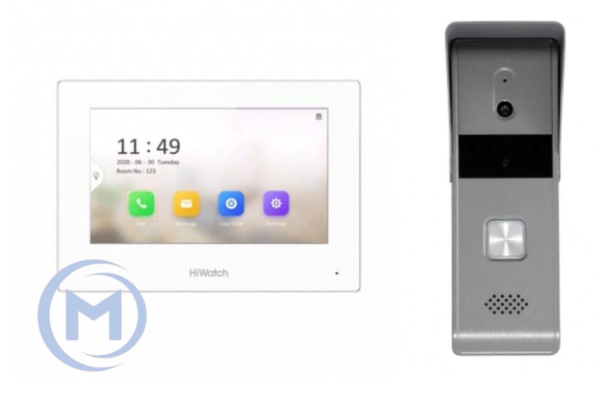 Видеодомофон HIWATCH DS-D100IKWF(B)  IP WiFi PoE