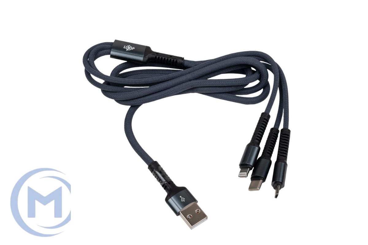 Кабель 3-1 USB 3.0 - Type-C, MicroUSB, Lightning