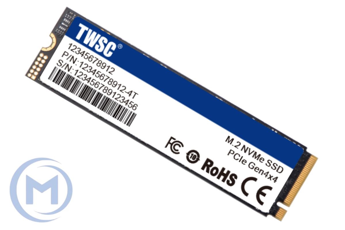 TWSC 512GB PCIe NVMe Gen4x4, M.2 2280, RW Speed up to 4400/2800MB/s, [TSC3CN512-F1Q20S] OEM