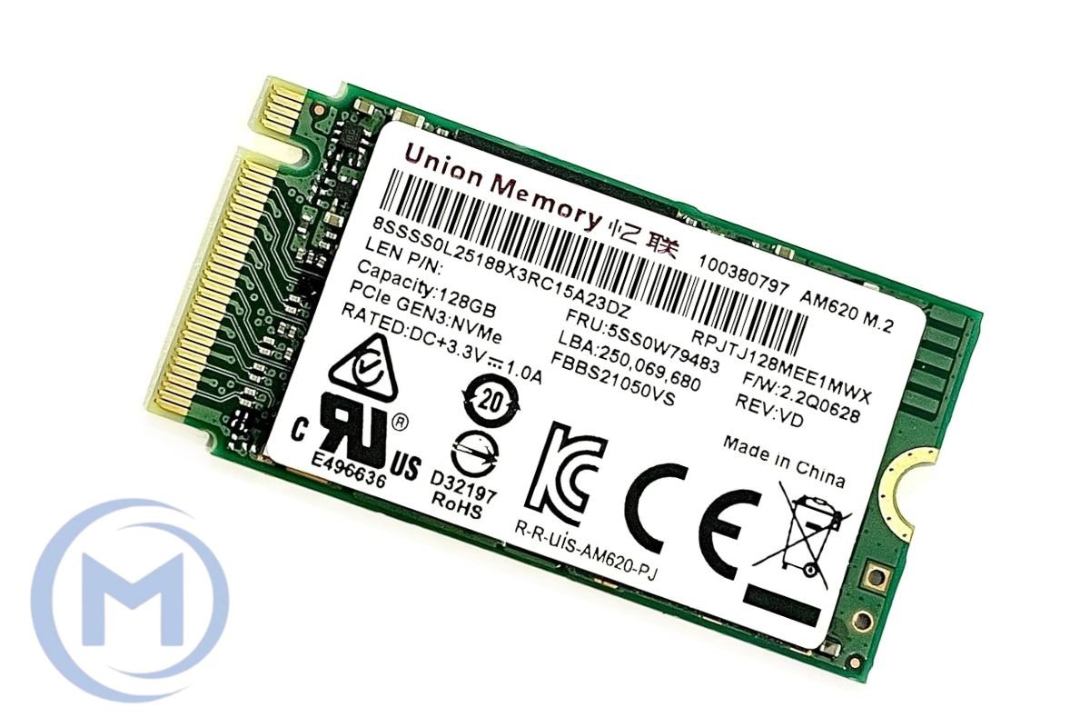 Union Memory 128GB PCIe NVMe Gen3x4, M.2 2242, Read/Write 1750/900MB/s [SSS1B60641] OEM