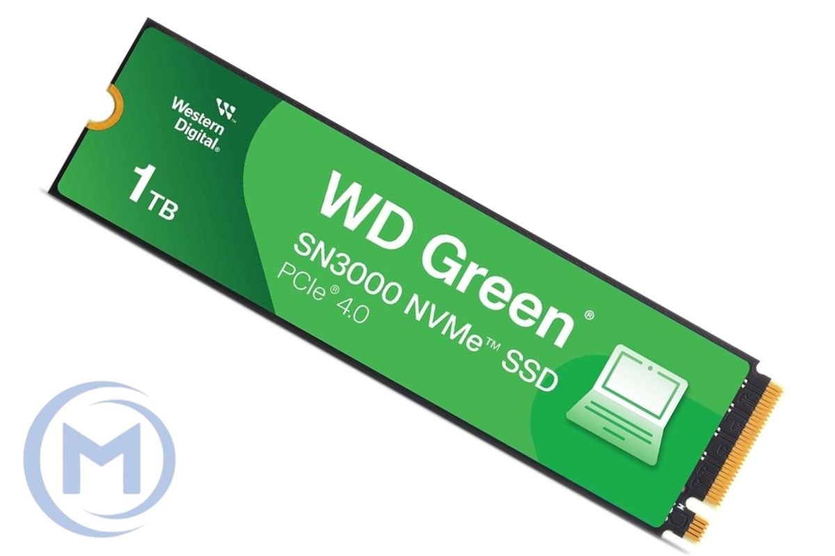 Western Digital Green SN3000 1TB PCIe NVMe Gen4x4 M.2 2280, RW Speed up to 5000/4200 MB/s, [WDS100T4G0E]