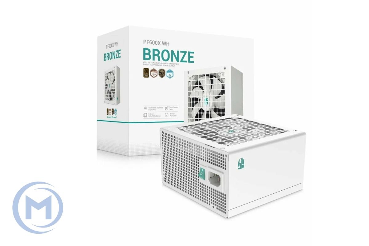 Power Unit DEEPCOOL GS PF600X WH WHITE 600W 80 PLUS BRONZE certified 230V/ATX12V 2.52 & SSI EPS 12V