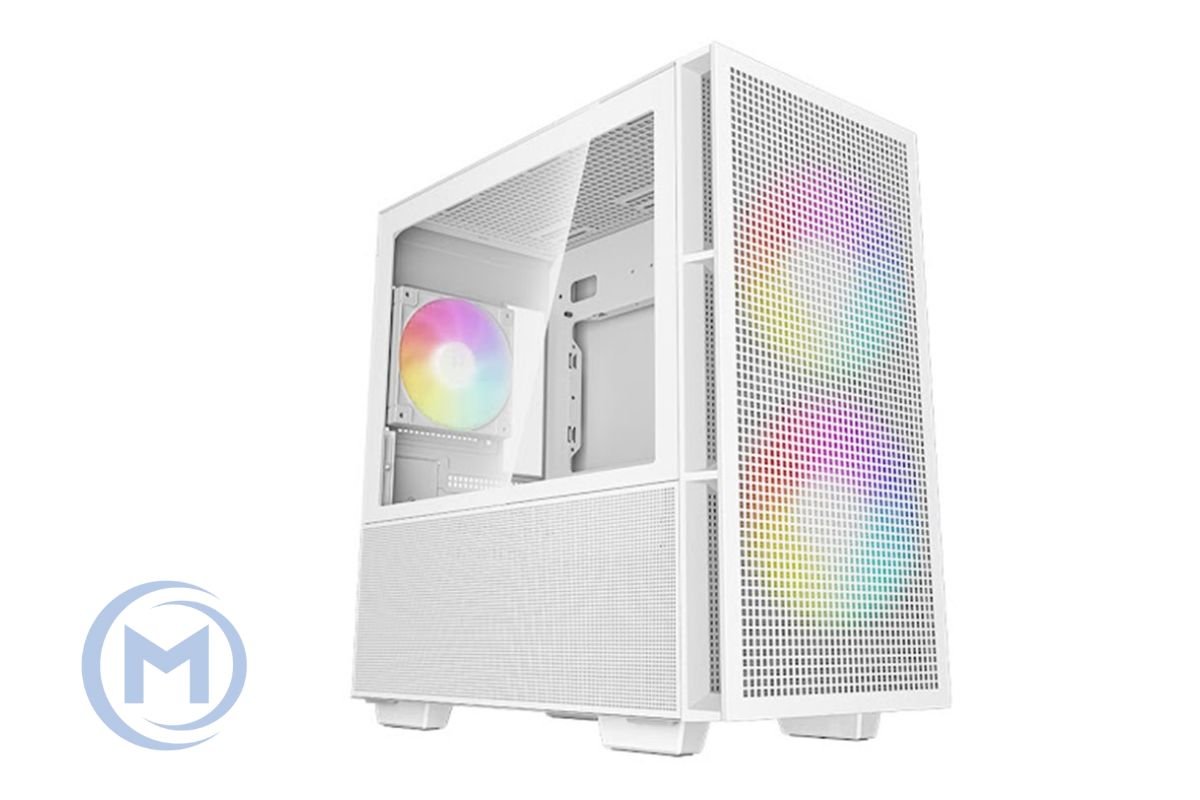 DEEPCOOL MATX CH360 WH WHITE w/o PSU USB 3.0 2×140mm ARGB fan, Front Type-C, Mesh panel