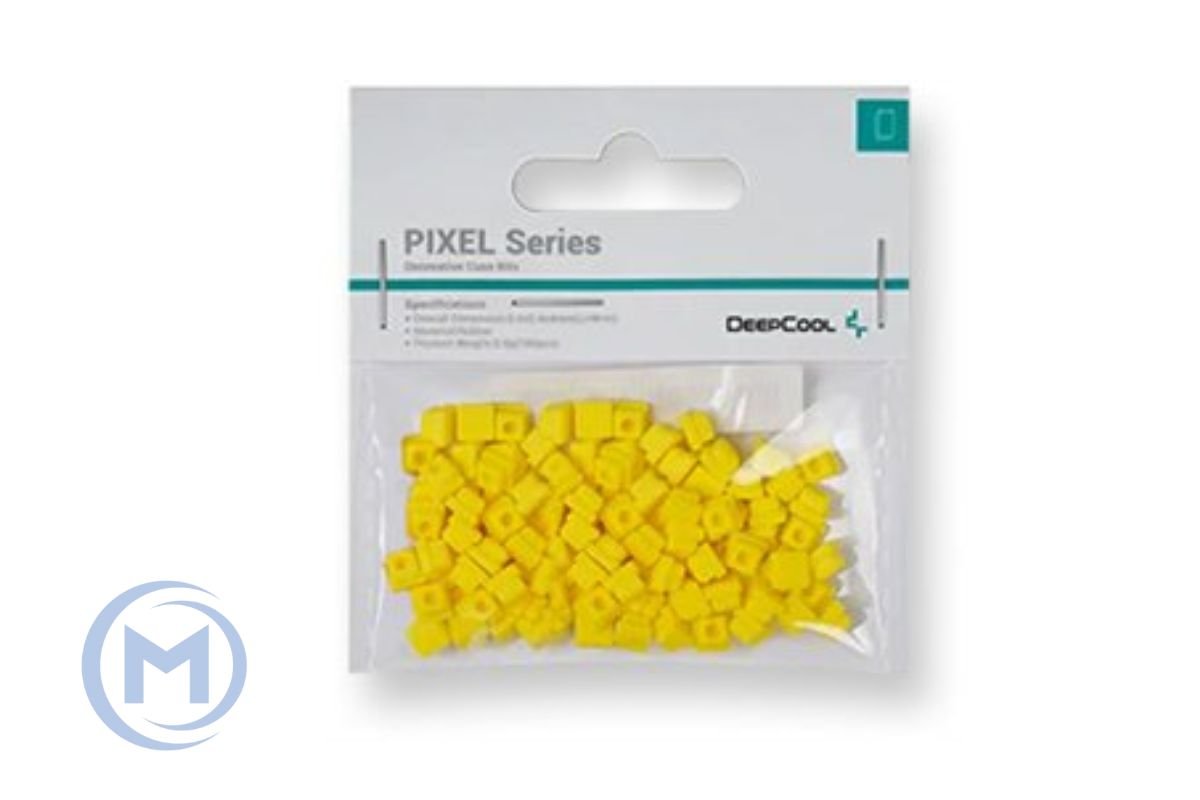 Декоративный резиновый элемент DEEPCOOL PIXEL YE для корпусов DEEPCOOL MESH (100 pcs pack), желтый