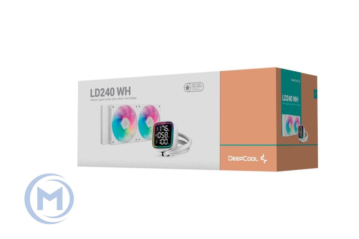 DEEPCOOL LD240 WH ARGB WHITE 120*2 FAN DIG. CPU STATUS LGA20xx/1700/1200/115*/AMD