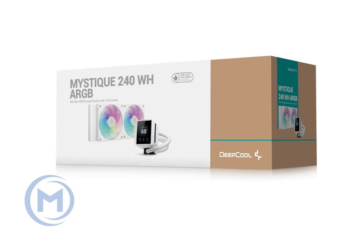 DEEPCOOL MYSTIQUE 240 WH WHITE ARGB 120*2PWM ARGB FAN 2.8” 640x480TFT PUMP LGA20xx/1700/1200/115*