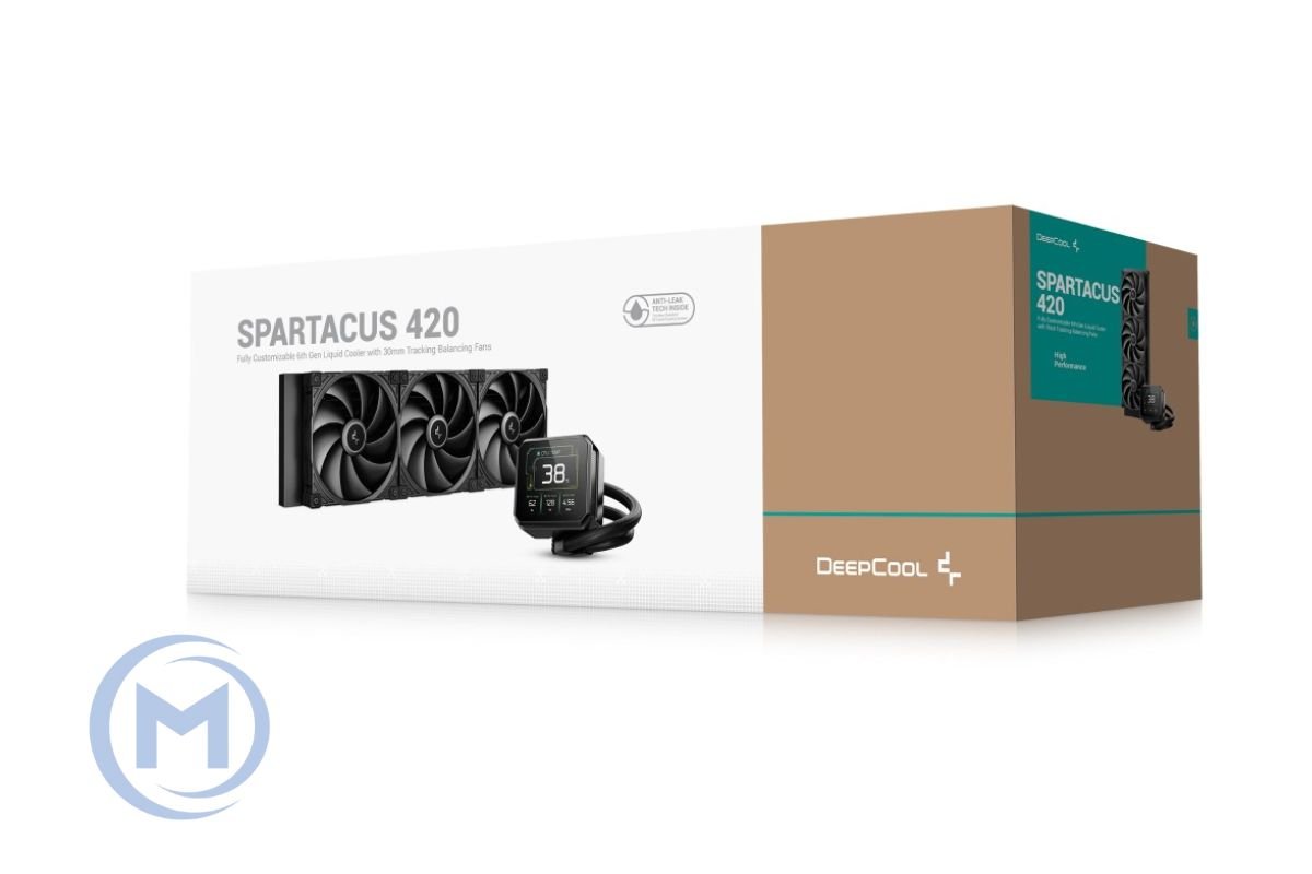DEEPCOOL SPARTACUS 420 ARGB 140*3 PWM BLACK FAN 3.4” 480x480 TFT LCD PUMP LGA20xx/1700/1200/115*