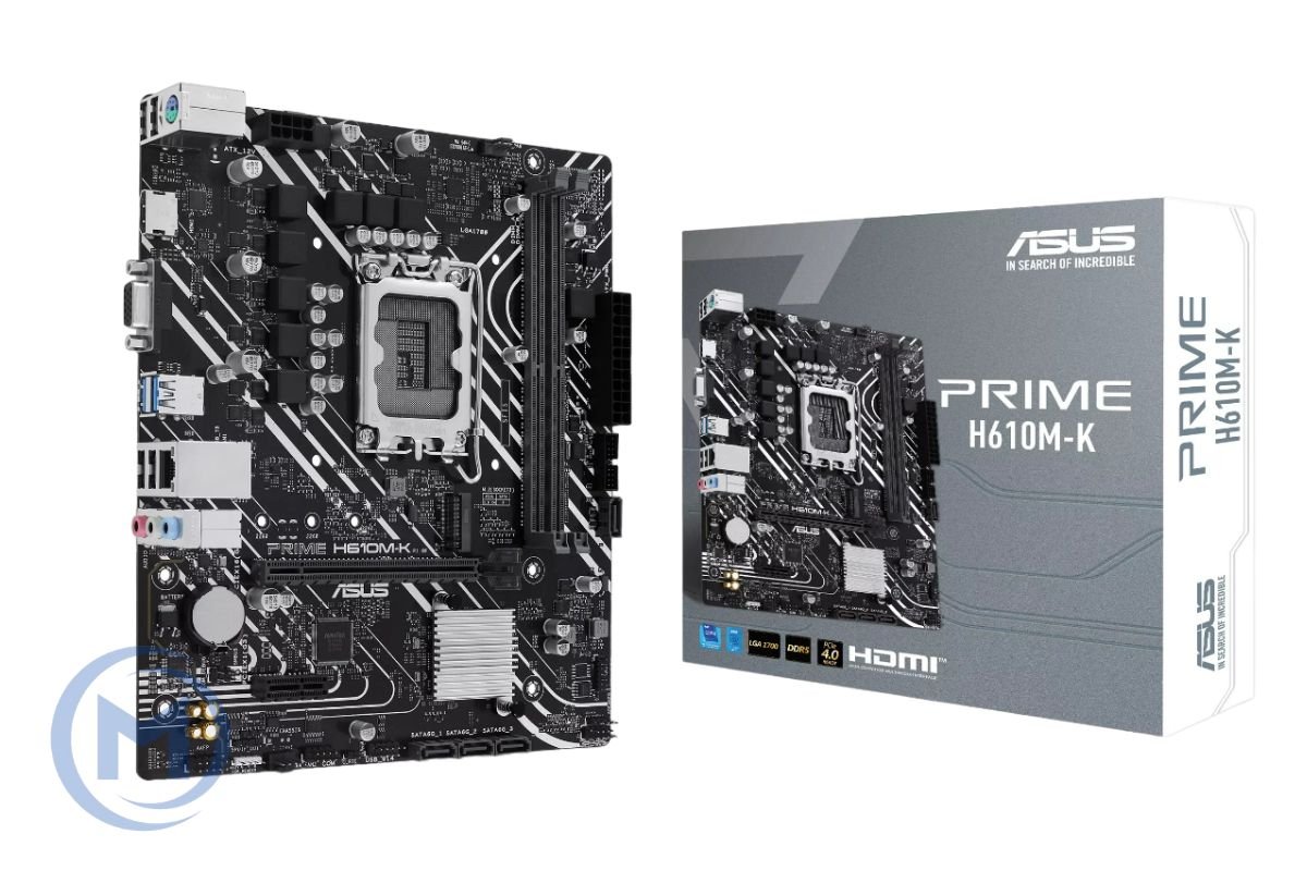 MB LGA1700 ASUS H610M-K,2xDDR5,10xUSB,M.2,4xSATAIII,mATX,PCIe16x, PCIe1x, HDMI,VGA