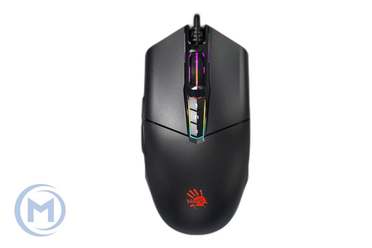 A4TECH BLOODY P91S RGB GAMING MOUSE STONE BLACK METAL FEET ACTIVE USB BLACK