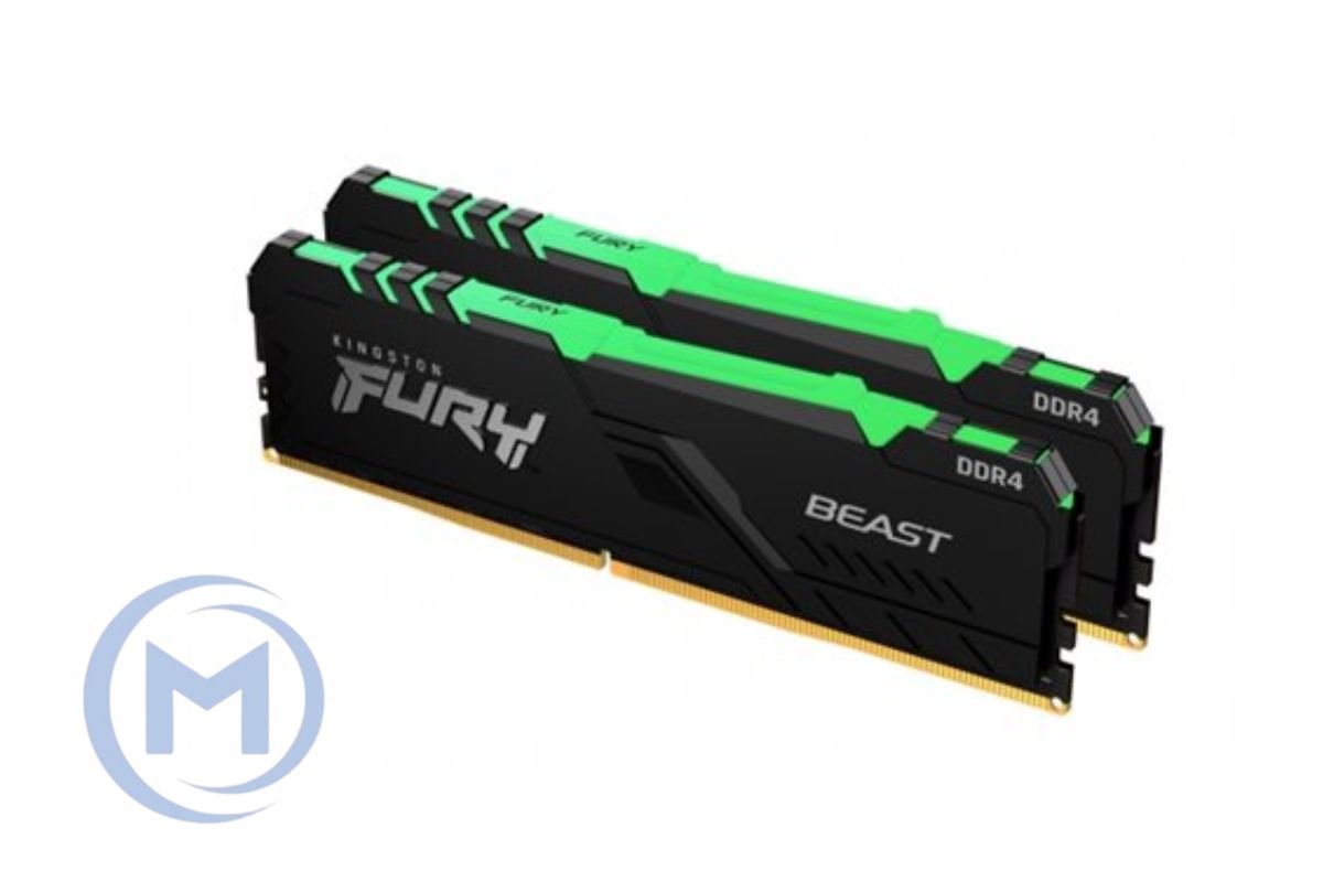 DDR4 32GB (2x16GB) PC-25600 (3200MHz) KINGSTON FURY BEAST RGB KF432C16BB12AK2/32