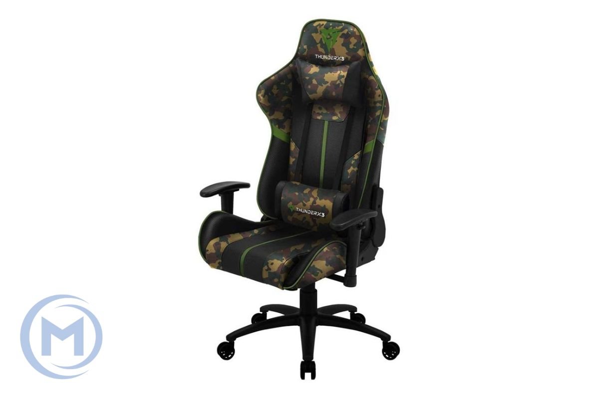 Gaming Chair ThunderX3 BC3 BLACK HAWK CAMO GRAY 65mm wheels PVC Leather