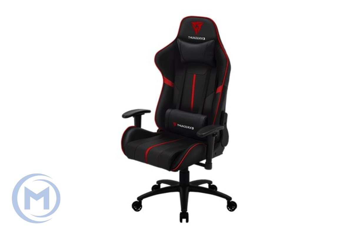 Gaming Chair ThunderX3 BC3 BLACK&RED 65mm wheels PVC Leather
