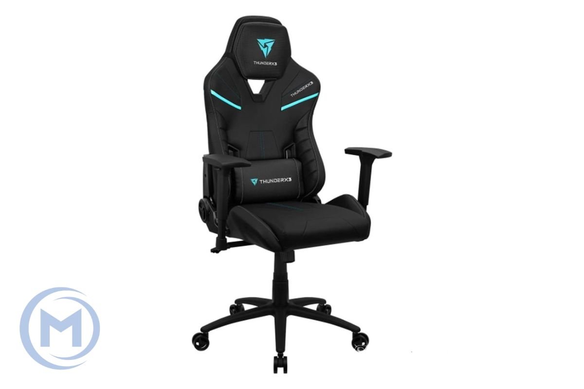 Gaming Chair ThunderX3 TC5 BLACK 3D Armrest 65mm wheels PVC Leather