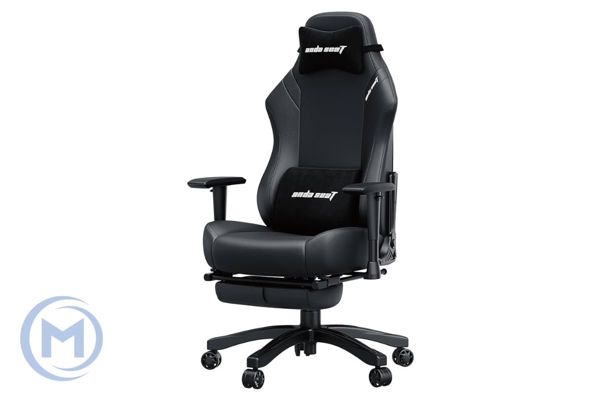 Gaming Chair AD18-44-B-PV-CIS AndaSeat Luna BLACK 1D Armrest 60mm wheels PVC Leather