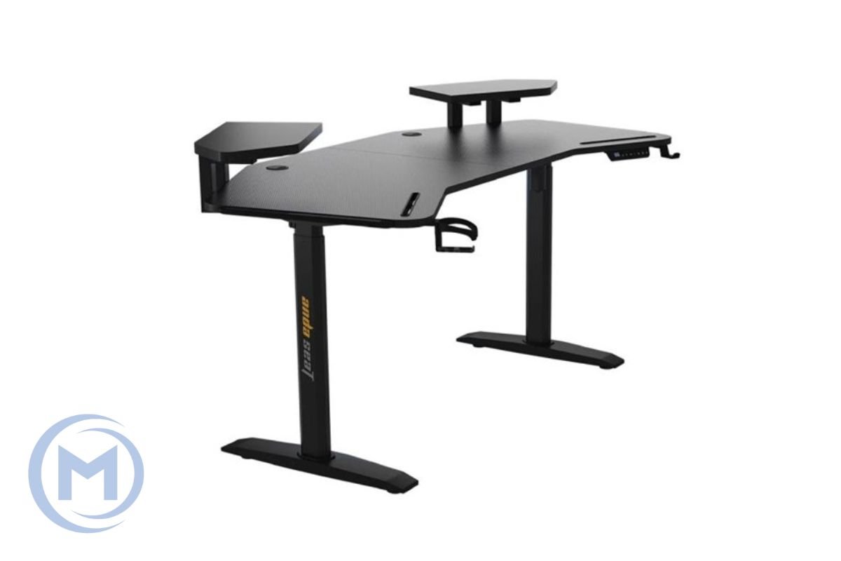 Gaming Desk AD-D-DD1-1600L-02-B AndaSeat Shadow Warrior Carbon Fiber Texture Tabletop RGB
