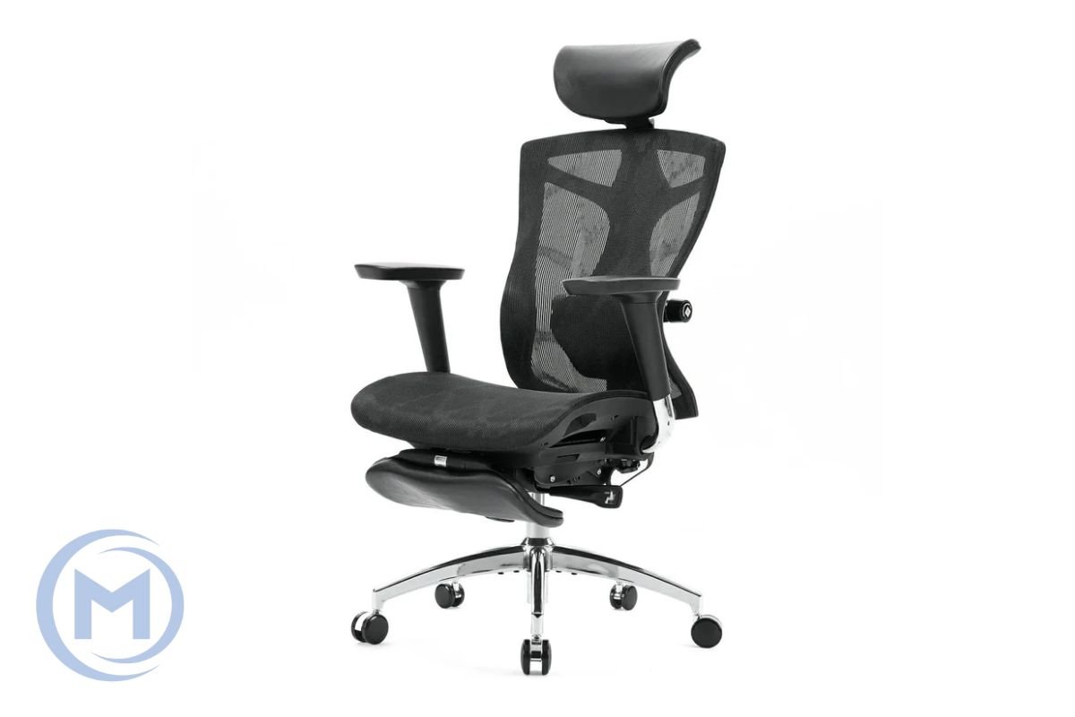 Office Chair SIHOO C100-B101 BLACK 4D Armrest, class 4 TUV gaslift,350mm steel base