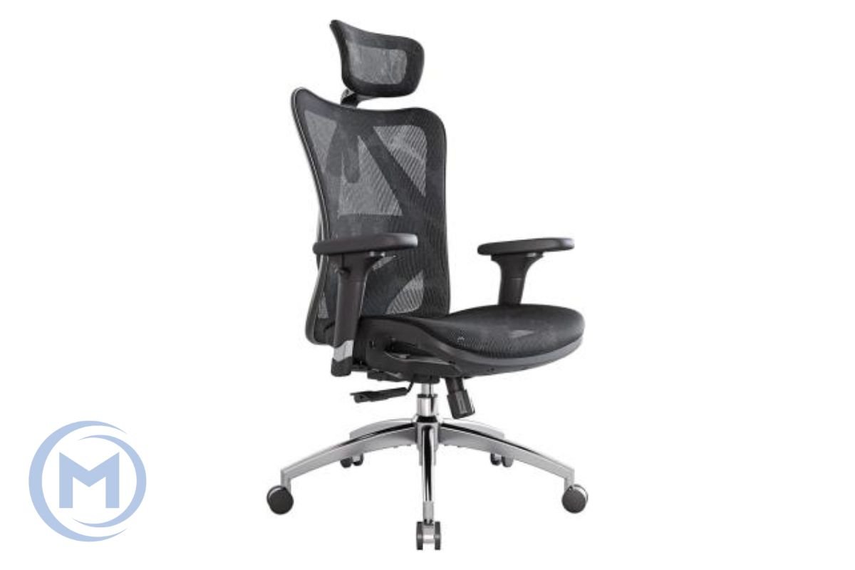 Office Chair SIHOO M57C-201 BLACK 3D Armrest, class 3 TUV gaslift,350mm steel base