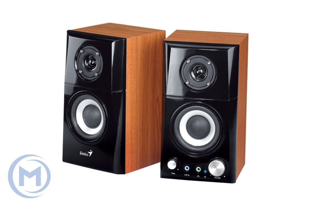 Звуковая система Genius SP-HF500A II, Black-Wood, 14W (7W x 2) ,EU, 10Hz-20KHz, 1,2 м, 3.5мм