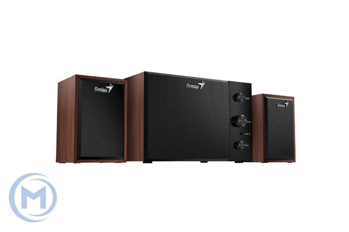 Звуковая система Genius SW-2.1 350, Wood, 9W, EU, 10Hz-20KHz, 1,2 м, 3.5мм