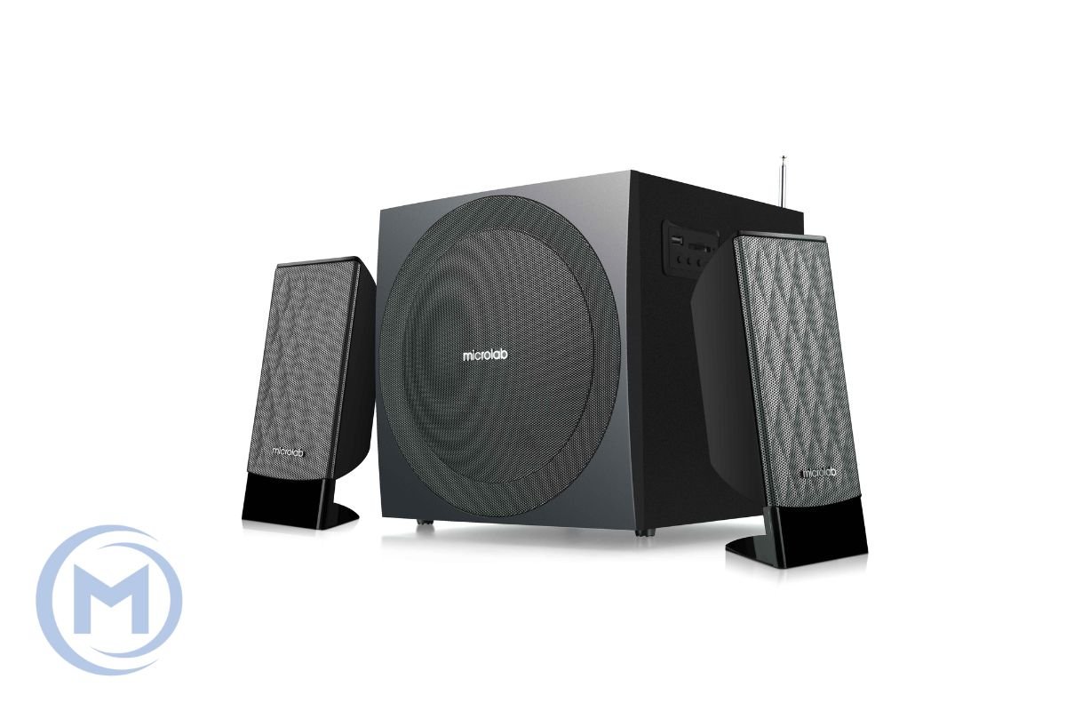 Microlab Subwoofer M-300U 2.1 BLACK 38W(14W+2*12W) USB,SD,FM