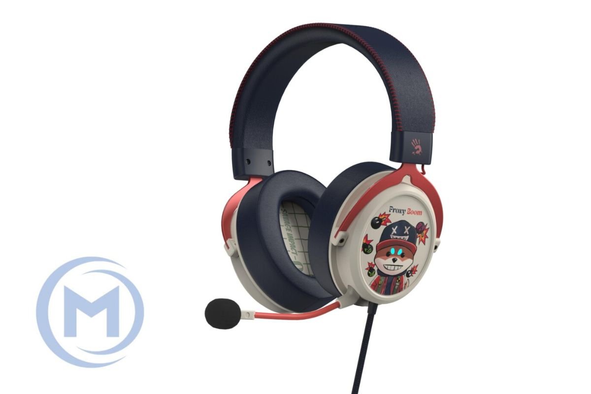Наушники с микрофоном A4Tech BLOODY SAVAGE IMPACT M595 PROXY BOOM USB WHITE