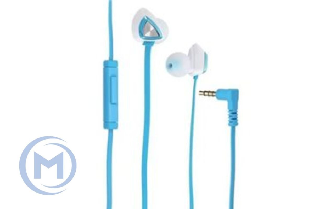 Наушники с микрофоном Genius HS-M250 BLUE mobile headset, in-line controller, mic, 4-pin 3.5mm plug