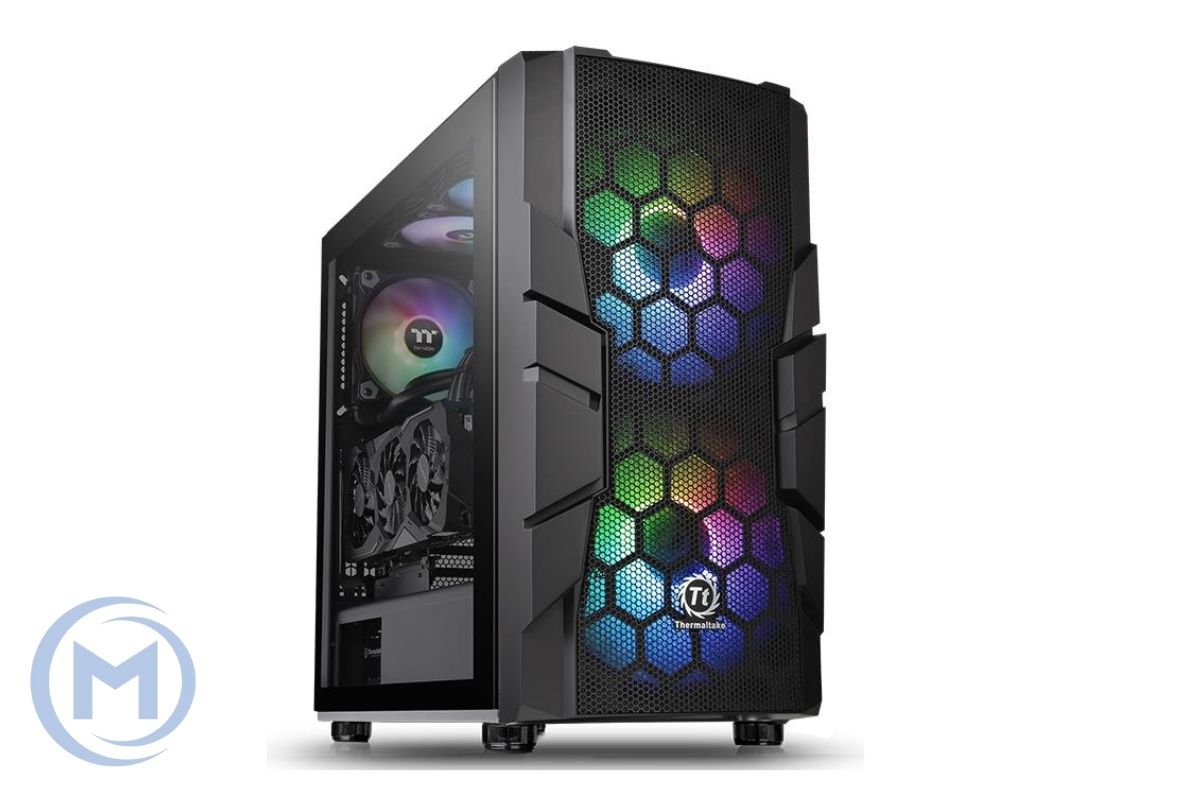 Корпус Thermaltake Commander C33 TG CA-1N4-00M1WN-00 ATX/Micro ATX/Mini ITX USB2x3.0, HD-Audio, Куллер 1x120мм+ 2x200мм ARGB, Высота CPU куллера до 180мм, VGA до 310мм, 462x233x518мм, Без Б/П, Черный