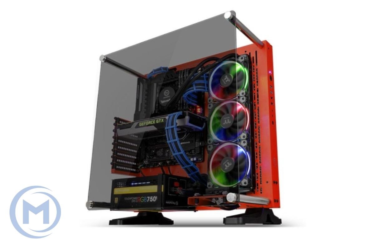 Корпус Thermaltake Core P3, CA-1G4-00M3WN-03, ATX/MinATXi, USB 3.0x2+2.0x2, HDAudiox1, Высота CPU куллера до 180мм, VGA до 450мм, 512*333*470мм, Без Б/П, Красный