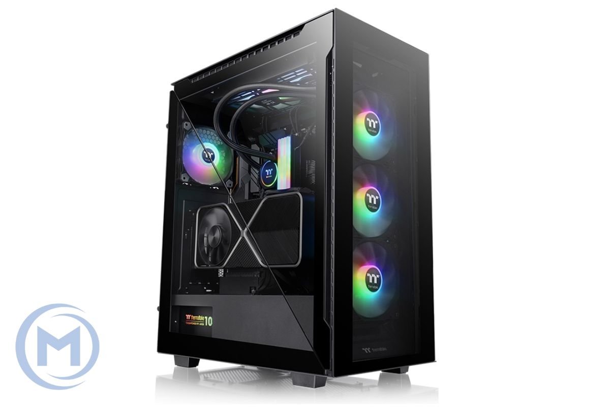 Корпус Thermaltake Divider 500 TG ARGB/Black/Win/SPCC/Tempered Glass*4/120mm ARGB Fan*3/120mm Standard Fan*1CA-1T4-00M1WN-01