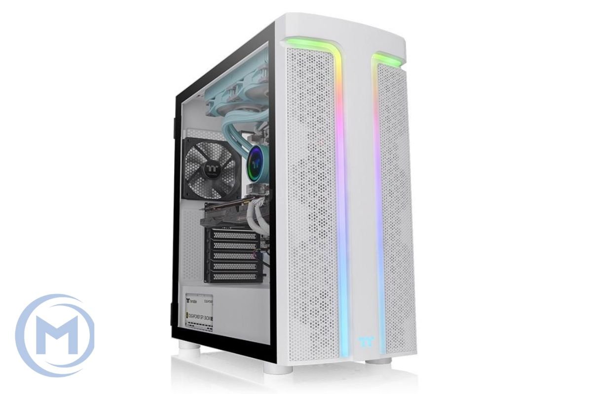 Корпус Thermaltake H590 TG ARGB Snow/White/Win/SPCC/Tempered Glass*1/Lighting Strip/120mm Standard Fan*2CA-1X4-00M6WN-00