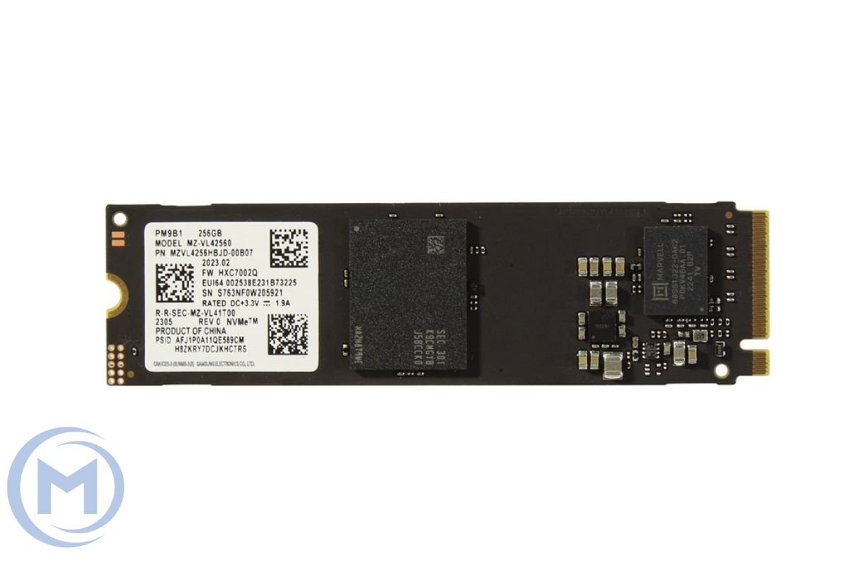 Samsung PM9B1 256GB PCIe NVMe Gen4x4, M.2 2280, Read/Write 3300/1250MB/s, IOPS 4K Read/Write 240K/400K [MZVL4256HBJD-00BH1] OEM