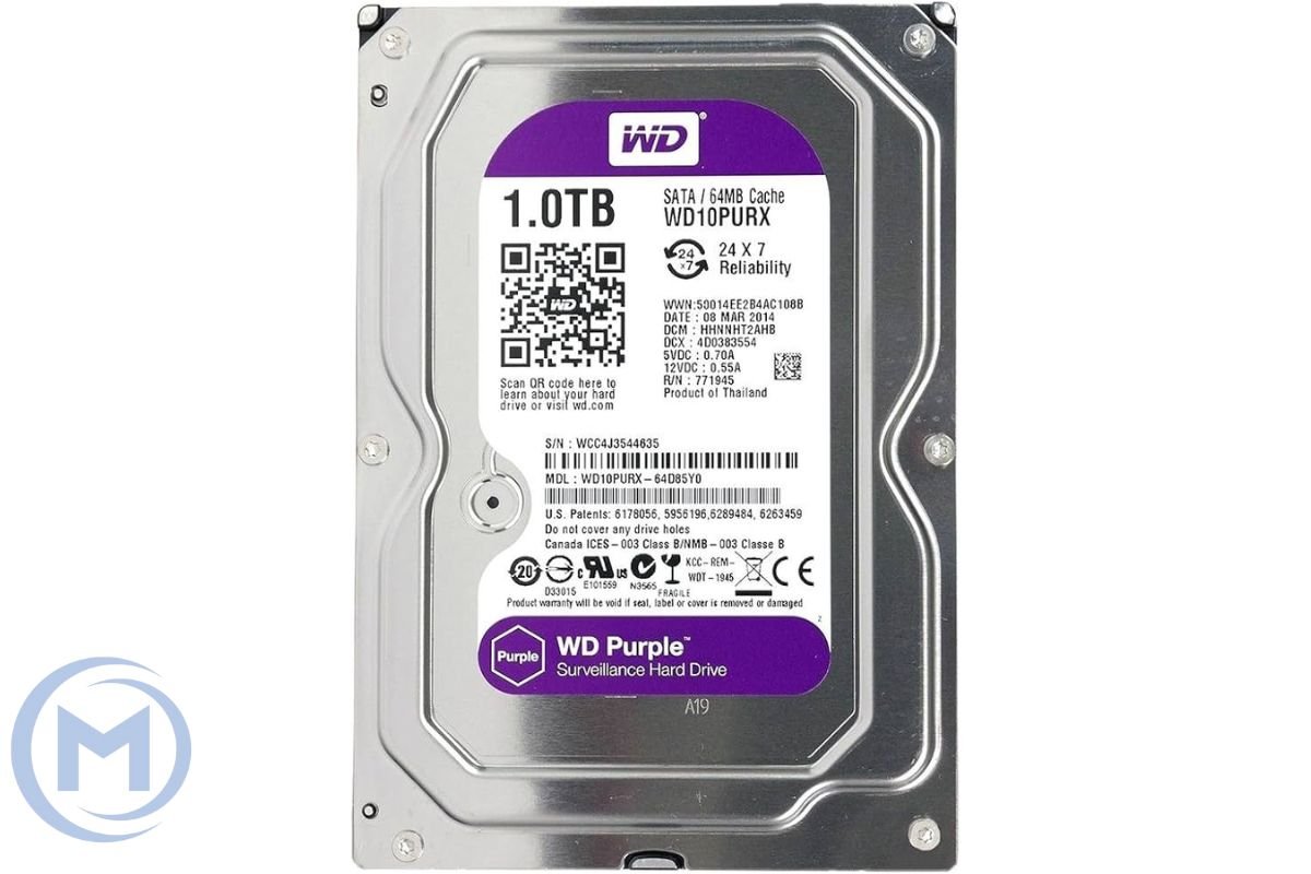                 WD 1TB 5400rpm 64MB WD10PURX PURPLE SURVEILLANCE SATA3