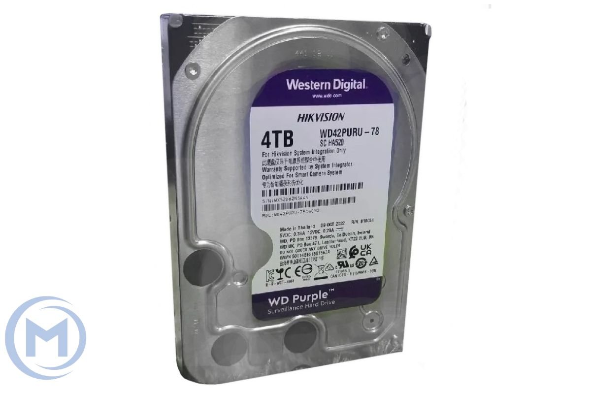                 WD 4TB 5400rpm 64MB WD42PURU PURPLE SURVEILLANCE SATA3