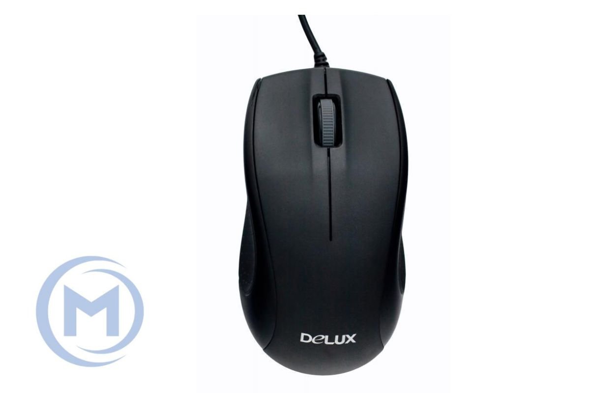 Delux M138BU Optical black color,USB cable, 1000 DPI