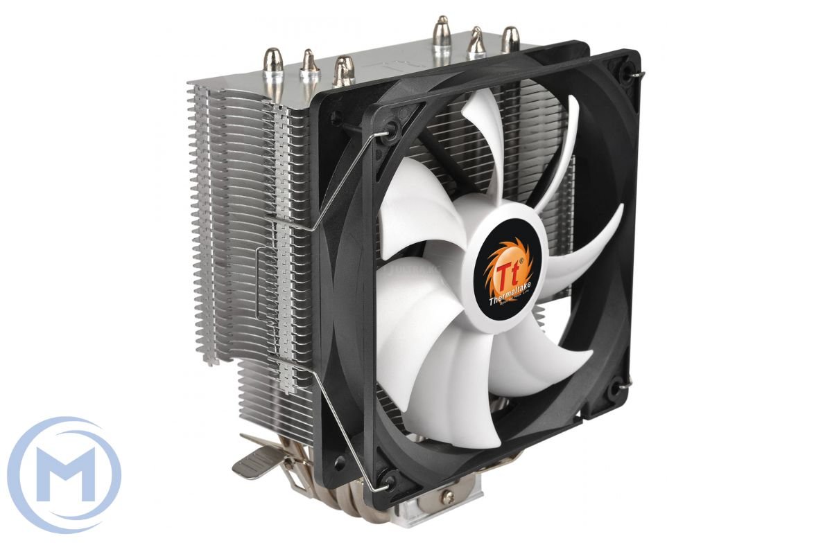 Кулер для процессора Thermaltake Contact Silent 12 ,CL-P039-AL12BL-A,Intel 2066/2011/1366/1156/1155/1151/1150/775 и AMD AM4/FM2-1/AM3-3+/AM2+/AM2, TDP150W,120мм,500-1500об/м,28.8 дБА,4pin,Чёрно-серый