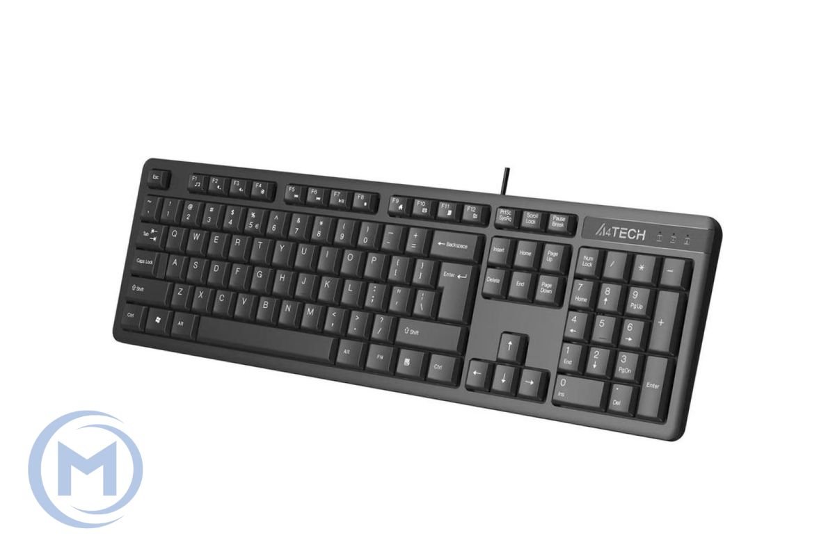 A4TECH  KR-3 ROUND EDGE MULTIMEDIA FN USB KEYBOARD BLACK US+RUSSIAN