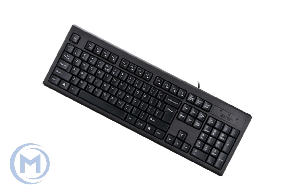 A4TECH  KR-83 COMFORT USB ROUND EDGE KEYBOARD BLACK US+RUSSIAN