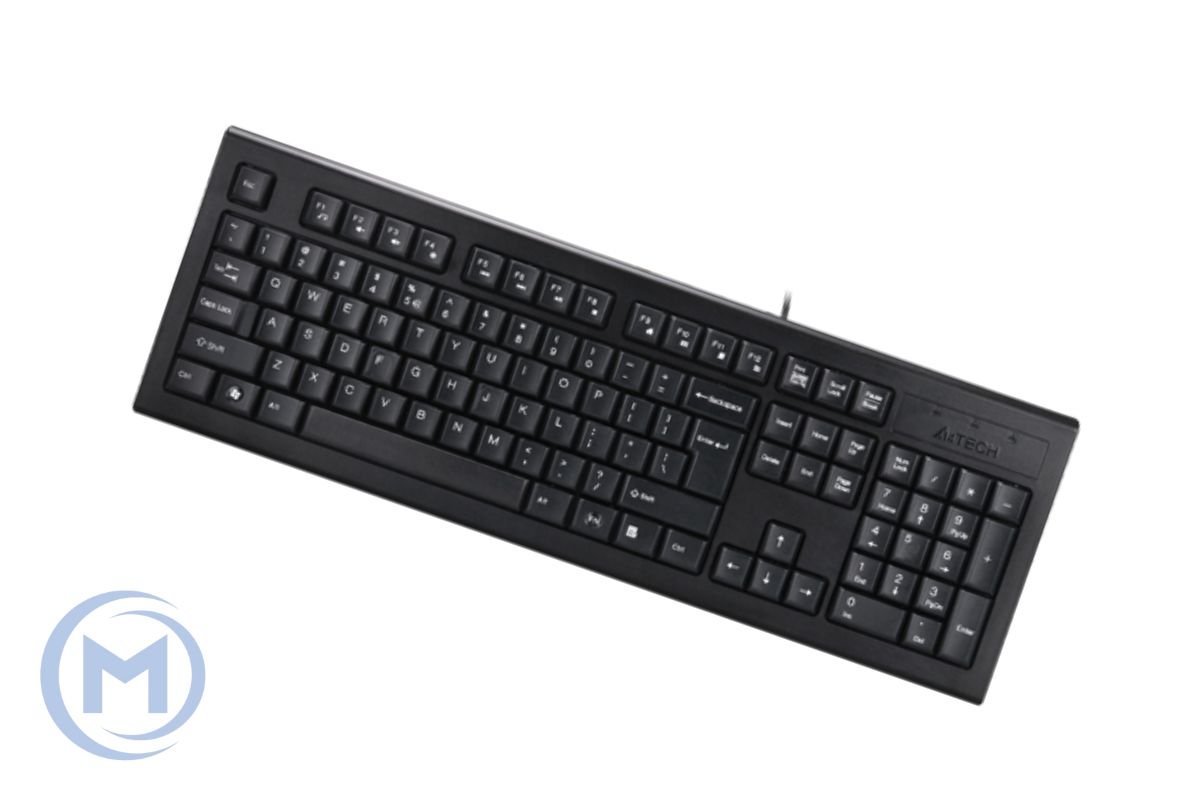 A4TECH  KR-85 COMFORT USB ROUND EDGE KEYBOARD BLACK US+RUSSIAN